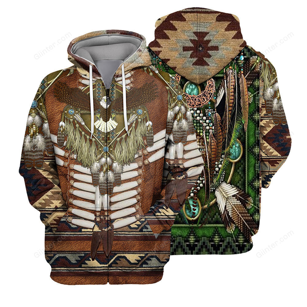 Native Pattern 3D All Over Printed Shirts For Men And Women 12