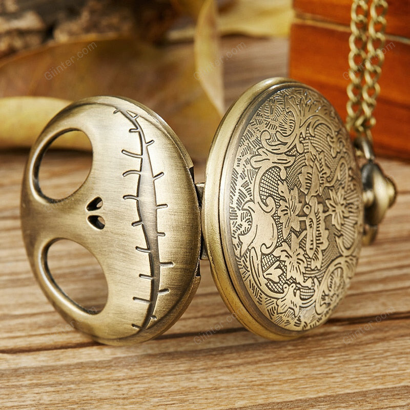 Nightmare before christmas Jack Pocket Watch Mens Womens Necklace