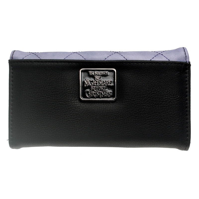 Nightmare Before Christmas Metal Badge Female Wallets Purple Quilted Women Purse 6019