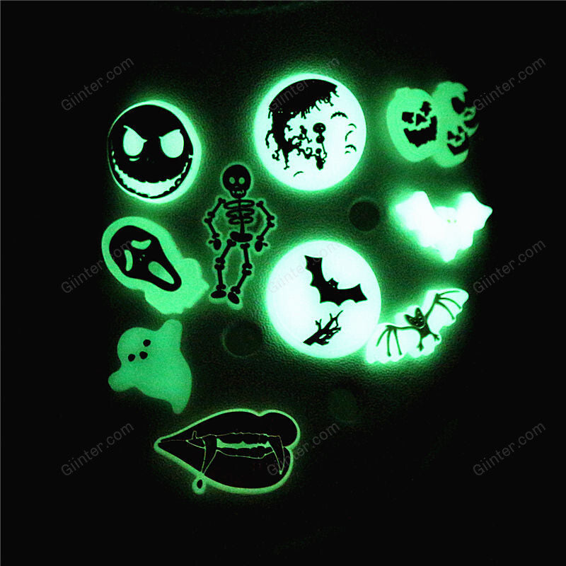 Nightmare Before Christmas Shoe Charms Luminous Vampire Bat Jack Sandals Accessories Ghost Croc Decorations