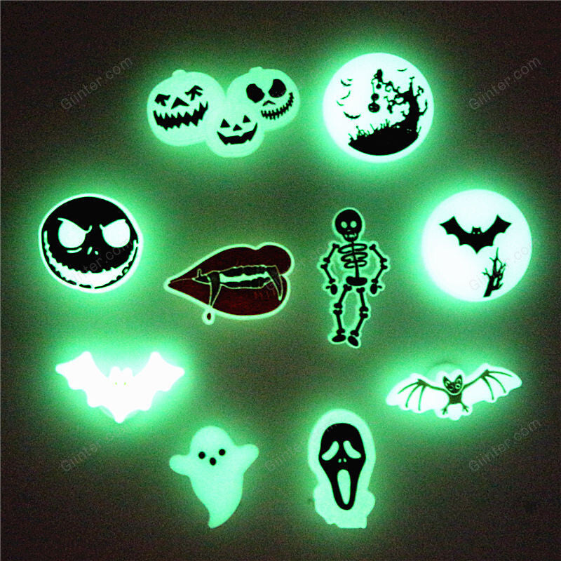 Nightmare Before Christmas Shoe Charms Luminous Vampire Bat Jack Sandals Accessories Ghost Croc Decorations