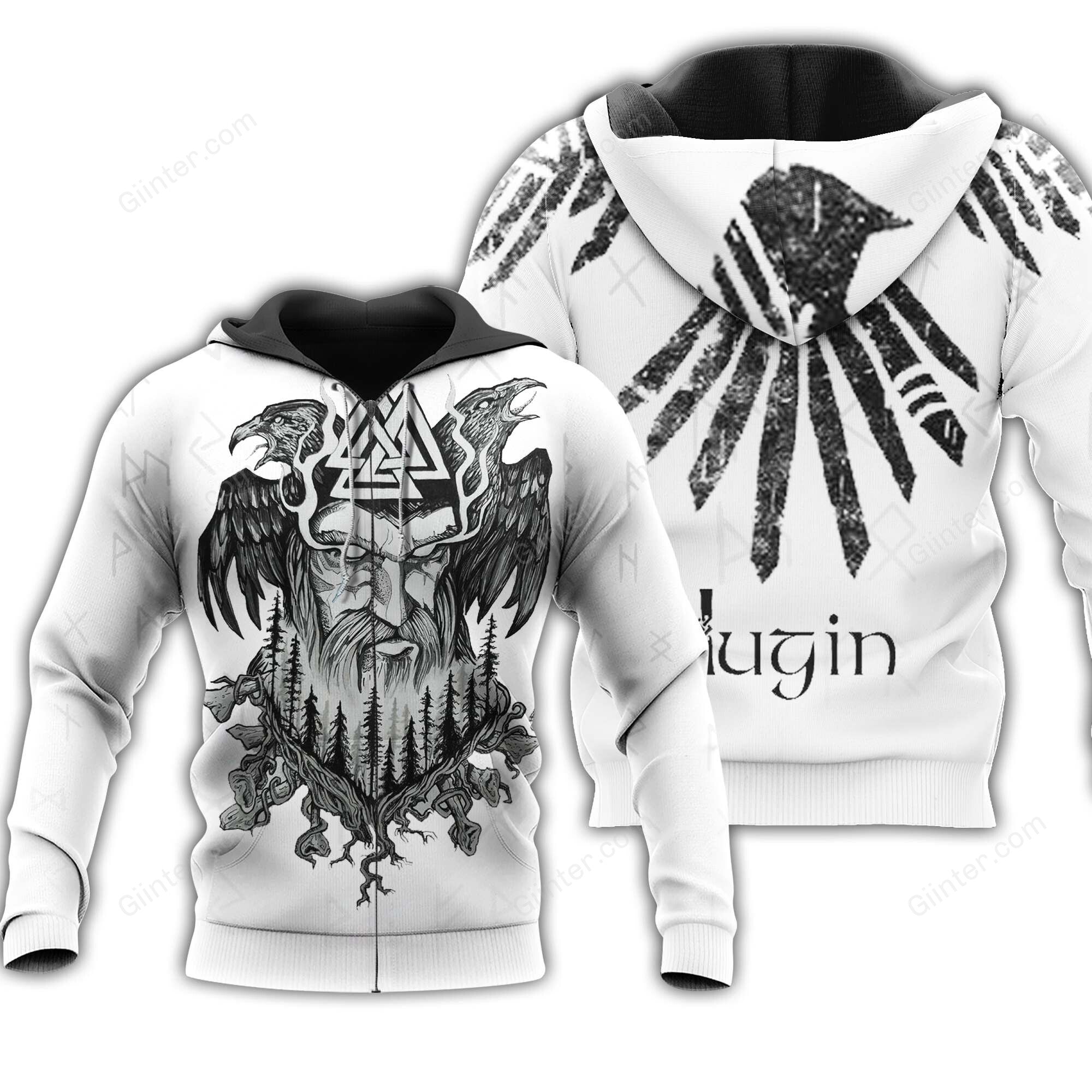 Odin & Hugin 3D All Over Printed Shirts For Men And Women 76