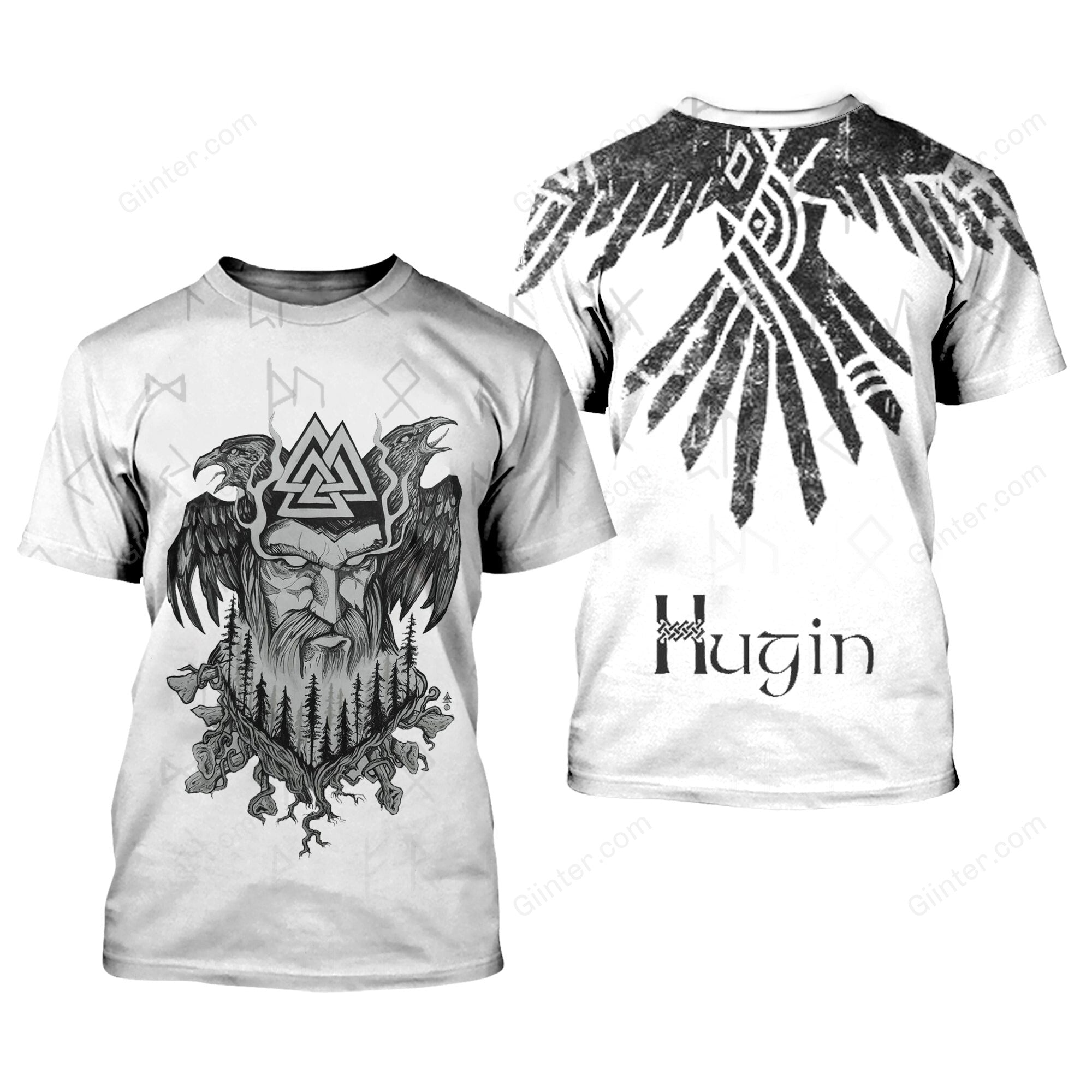 Odin & Hugin 3D All Over Printed Shirts For Men And Women 76