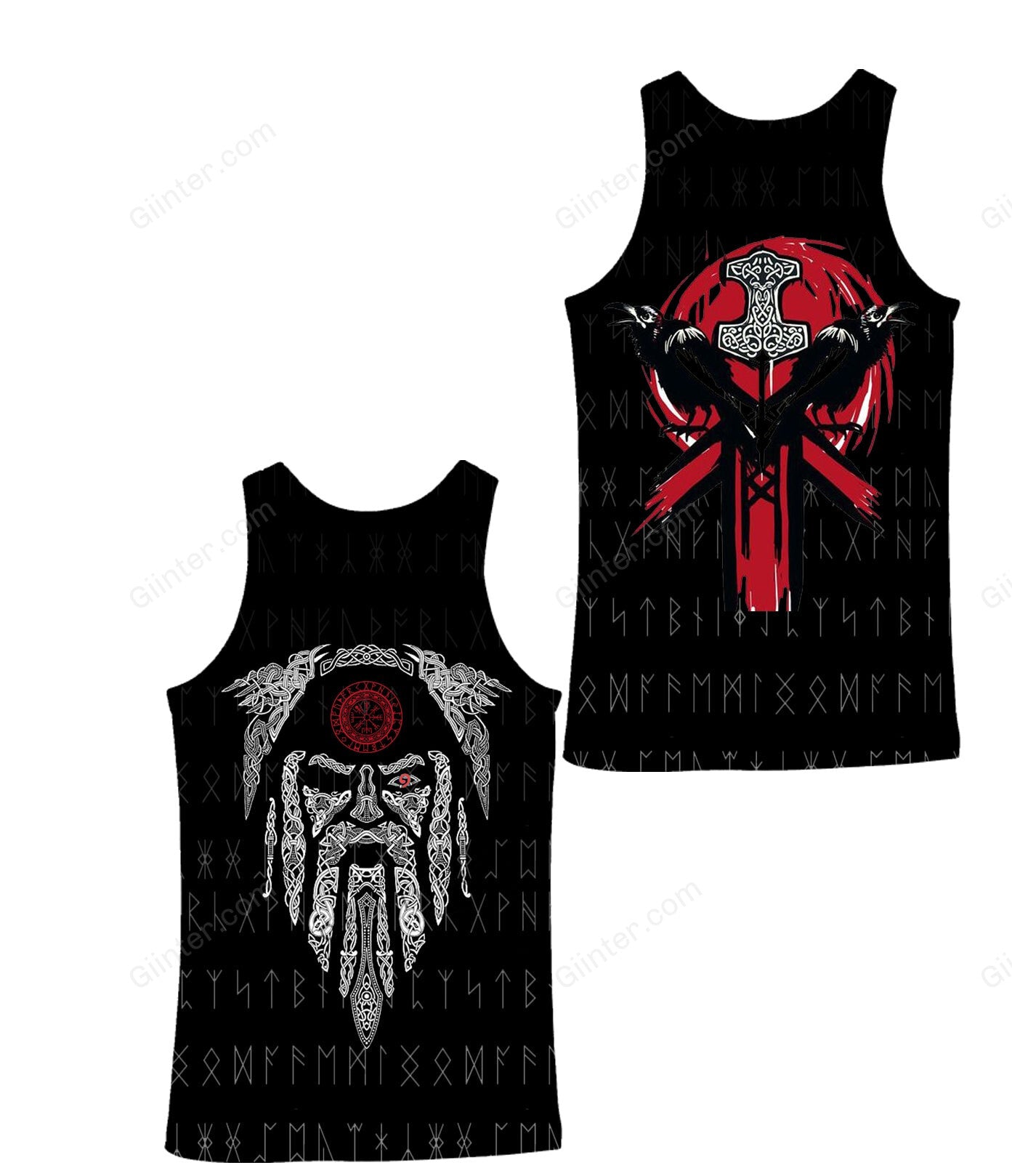 Odin and Raven Tattoo 3D All Over Printed Shirts For Men And Women 126