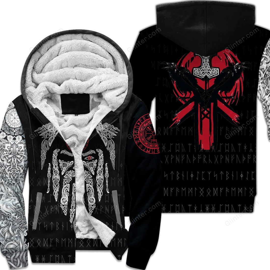 Odin and Raven Tattoo 3D All Over Printed Shirts For Men And Women 126