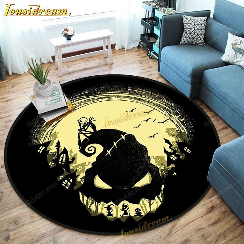 Oogie Boogie Non-slip Floormat Area Round Rug (Foldable) GINNBC958B94
