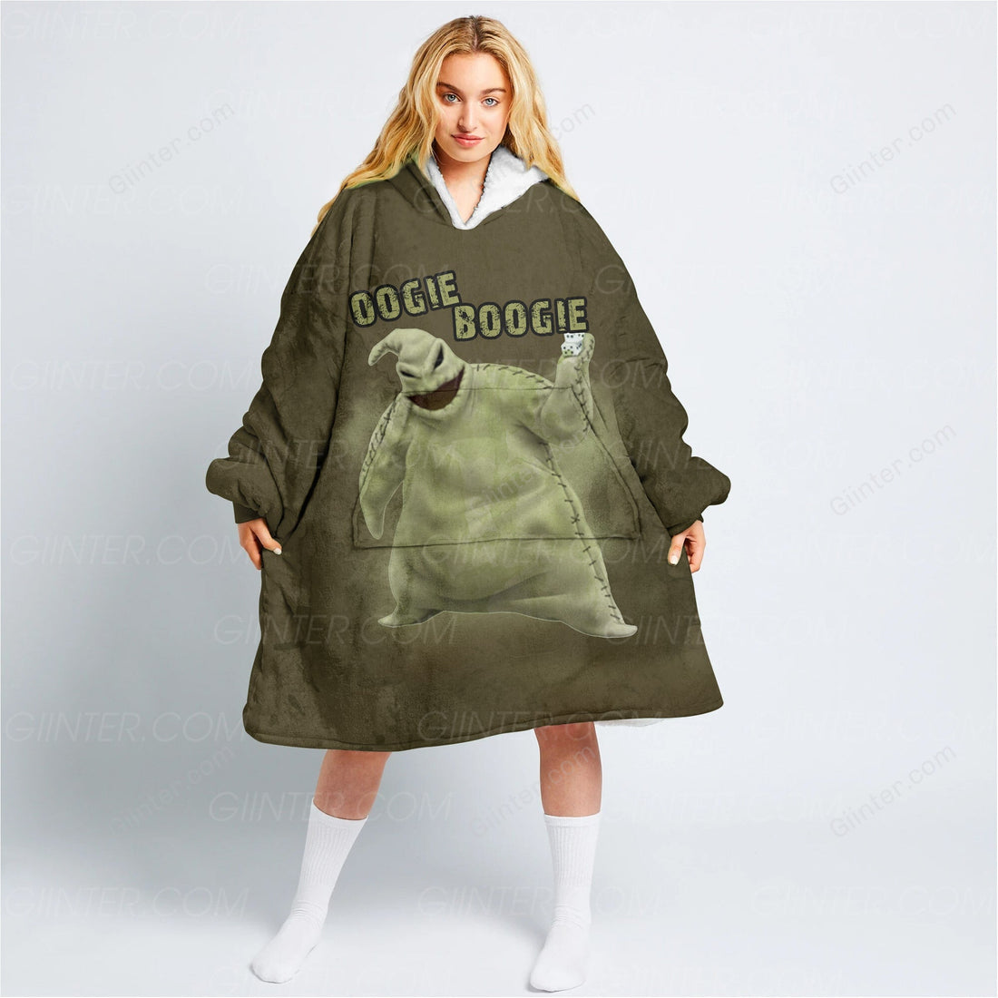 Oogie Boogie Oversize Heavy Fleece Hoodie Blanket GINNBC00201