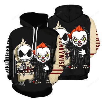 Pennywise & Jack Skellington 3D All Over Printed Shirts For Men and Women 217