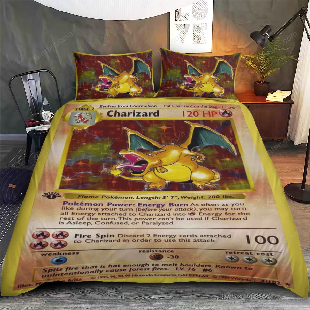 PKM Charizard Card Bed