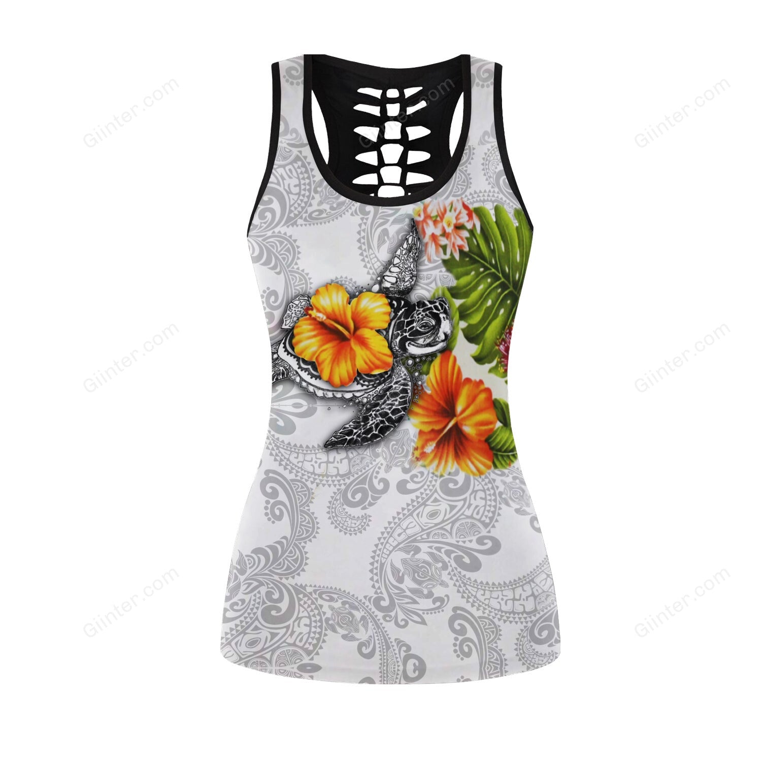 Polynesian Sea Turtle Tattoo and Hibiscus 3D All Over Printed Shirts For Men And Women 23