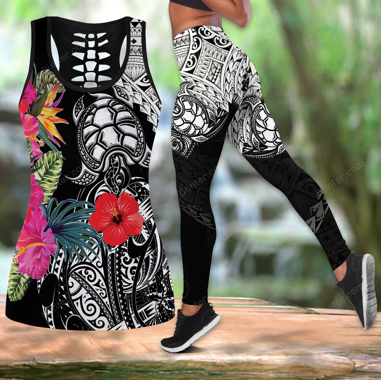 Sea turtle tank top and leggings