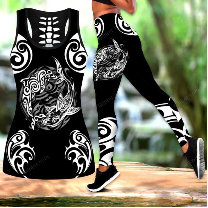 Polynesian Shark Women Tank Top & Legging 21