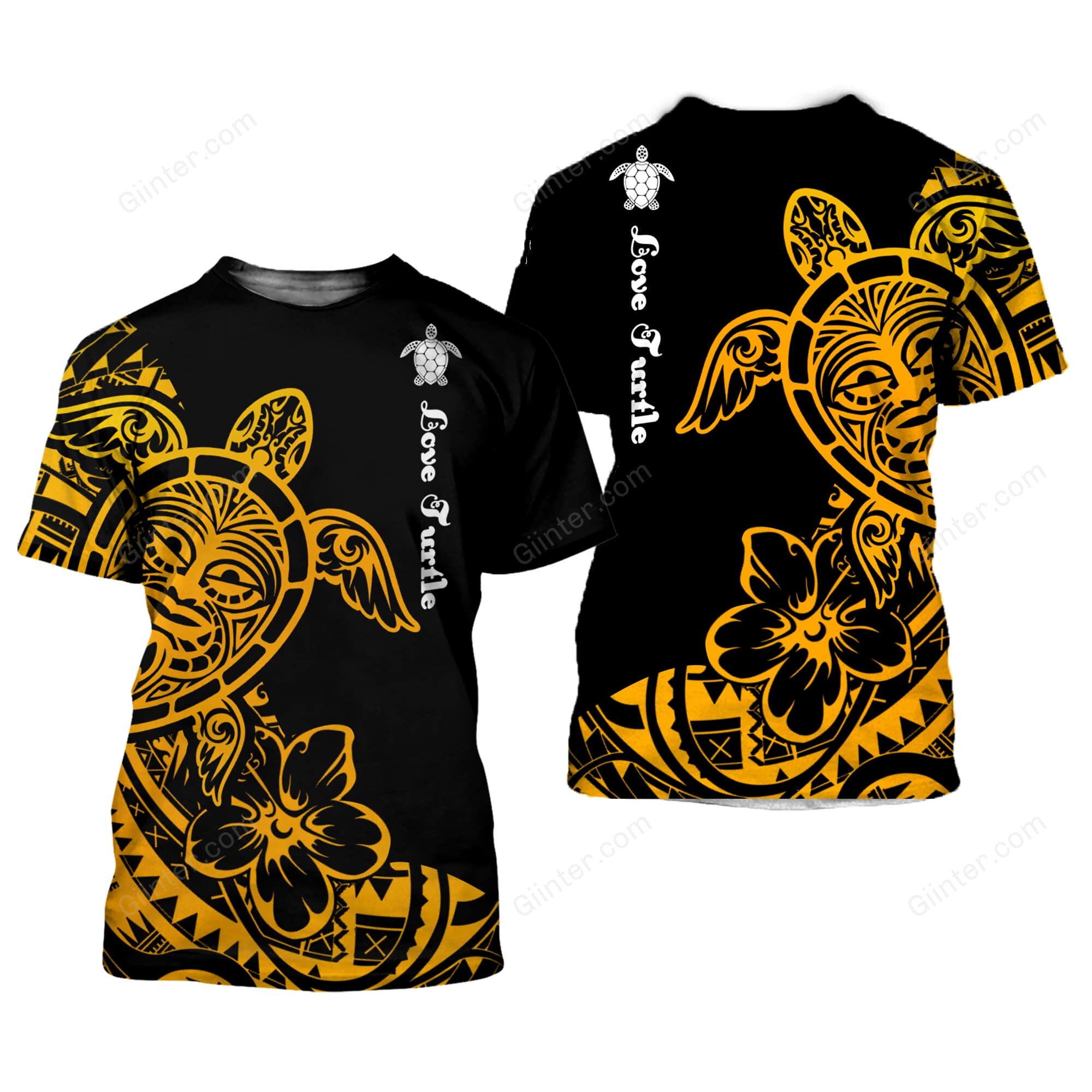 Polynesian Tattoo Sea Turtle 3D All Over Printed Shirts For Men And Women 06