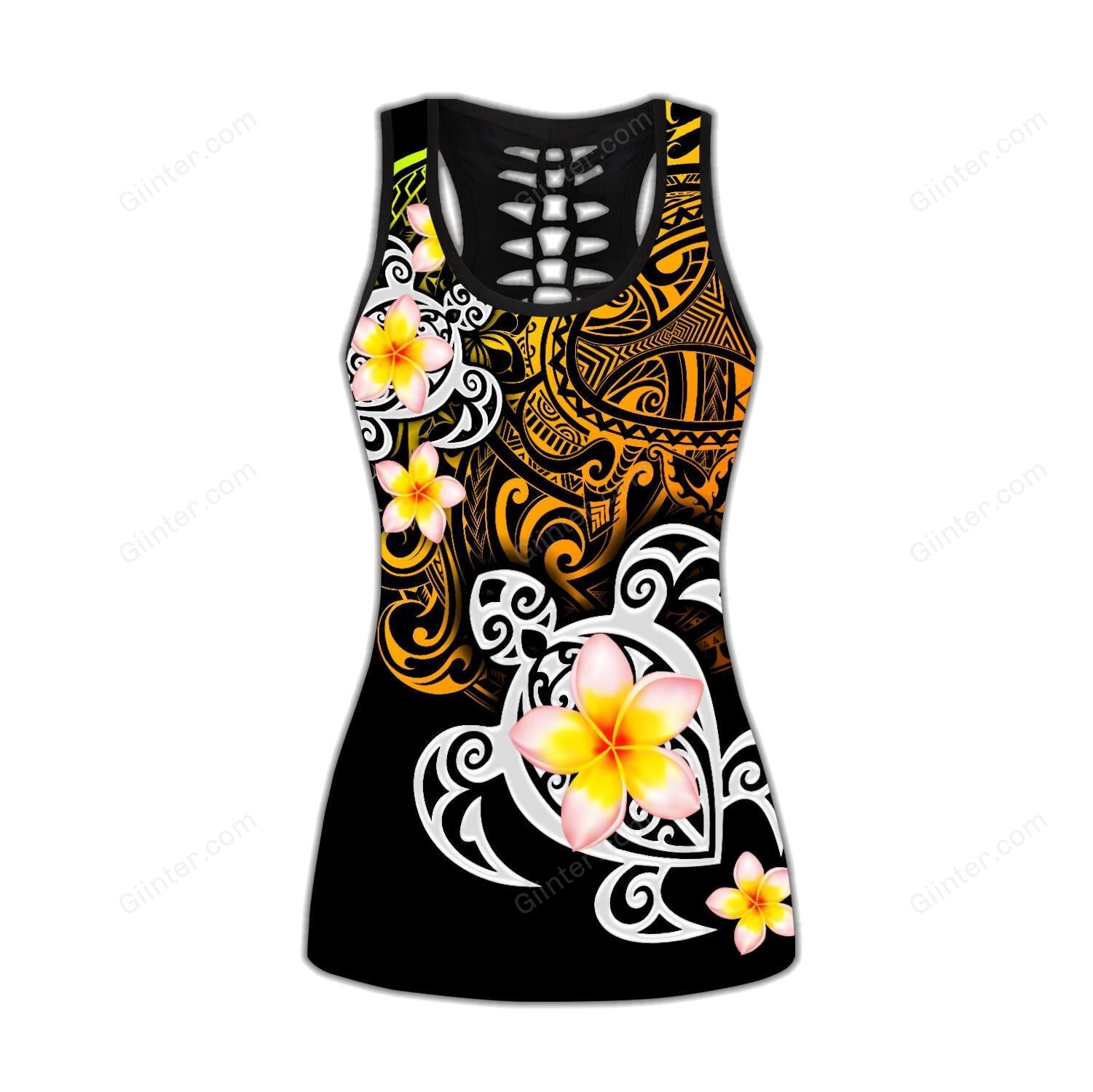 Polynesian Tattoo Turtle Women Tank Top & Legging