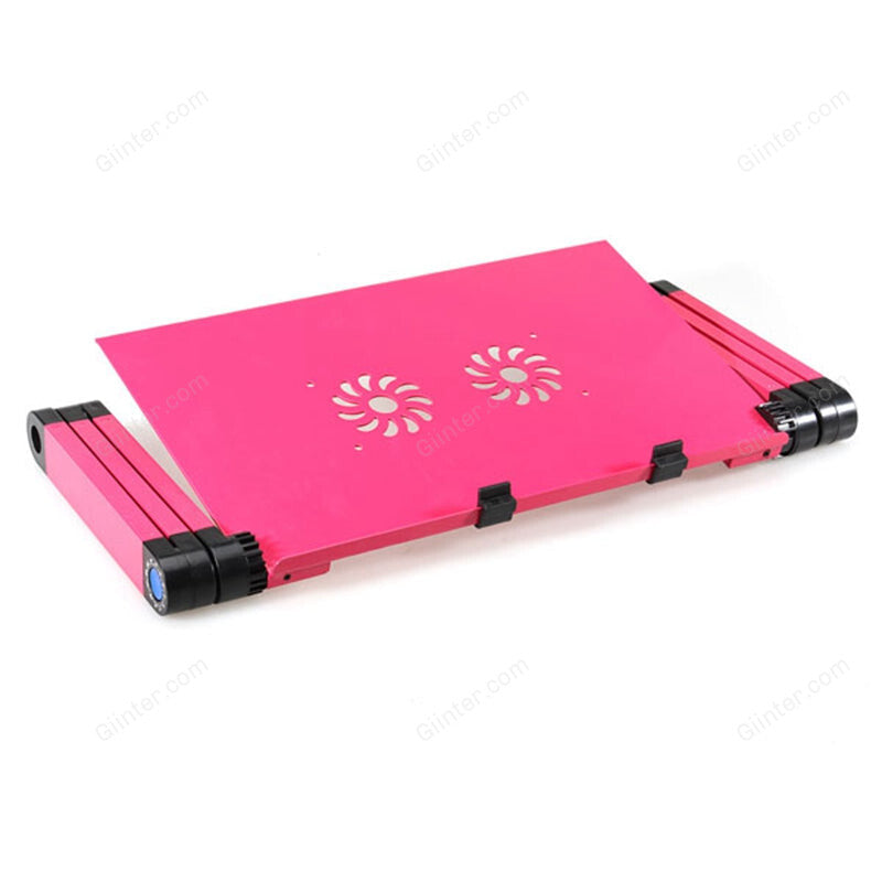 Portable 360 Folding Laptop - Table 2 Holes Cooling Laptop Stand Desk Holder with Mouse