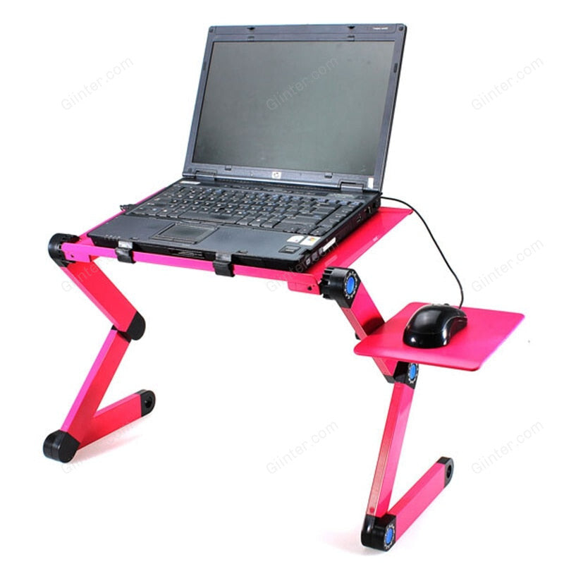 Portable 360 Folding Laptop - Table 2 Holes Cooling Laptop Stand Desk Holder with Mouse