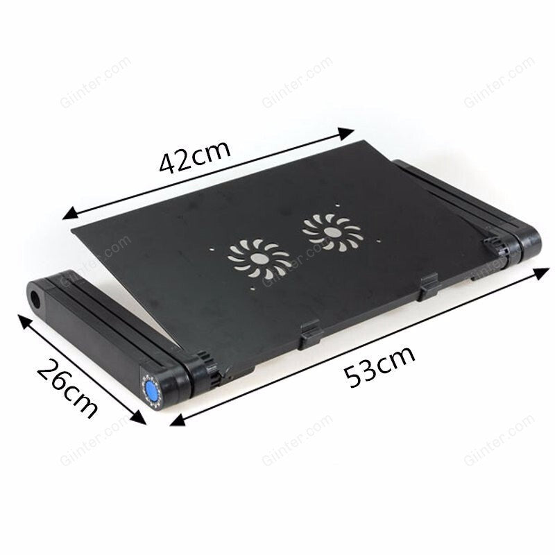 Portable 360 Folding Laptop - Table 2 Holes Cooling Laptop Stand Desk Holder with Mouse