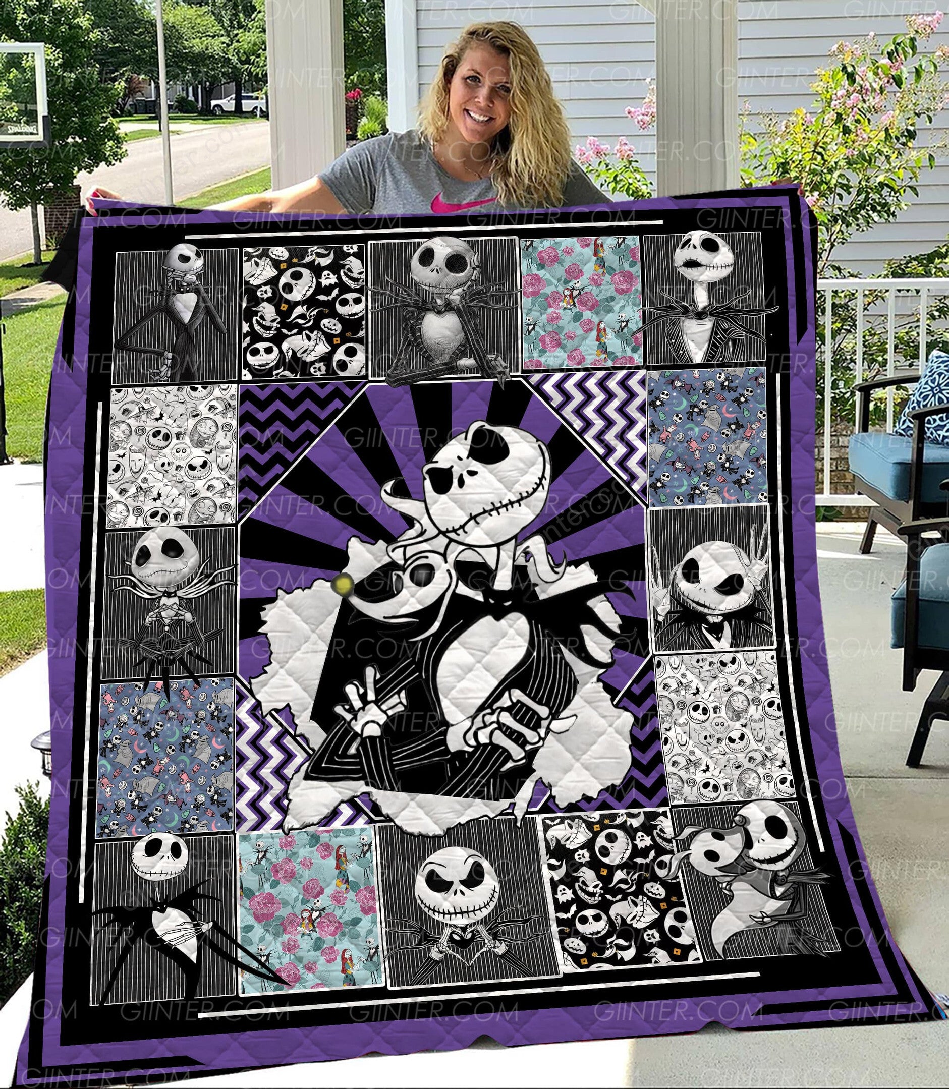 Premium Jack Skellington Quilt Blanket GINNBC95506