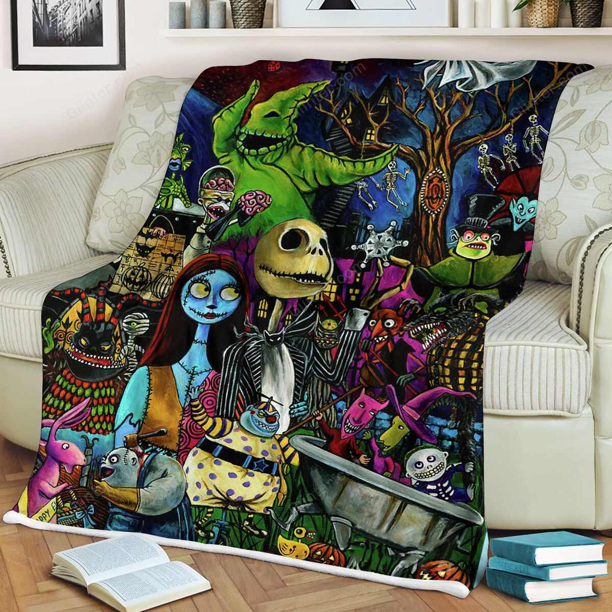 the nightmare before christmas fleece blanket