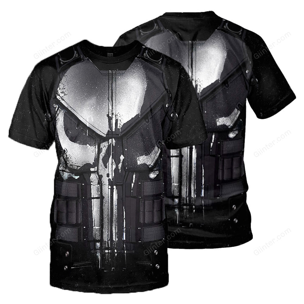 Punisher 3D All Over Printed Shirts For Men And Women