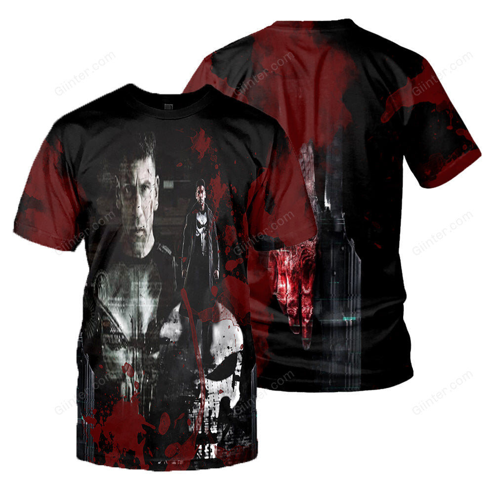 Punisher 3D All Over Printed Shirts For Men And Women 09