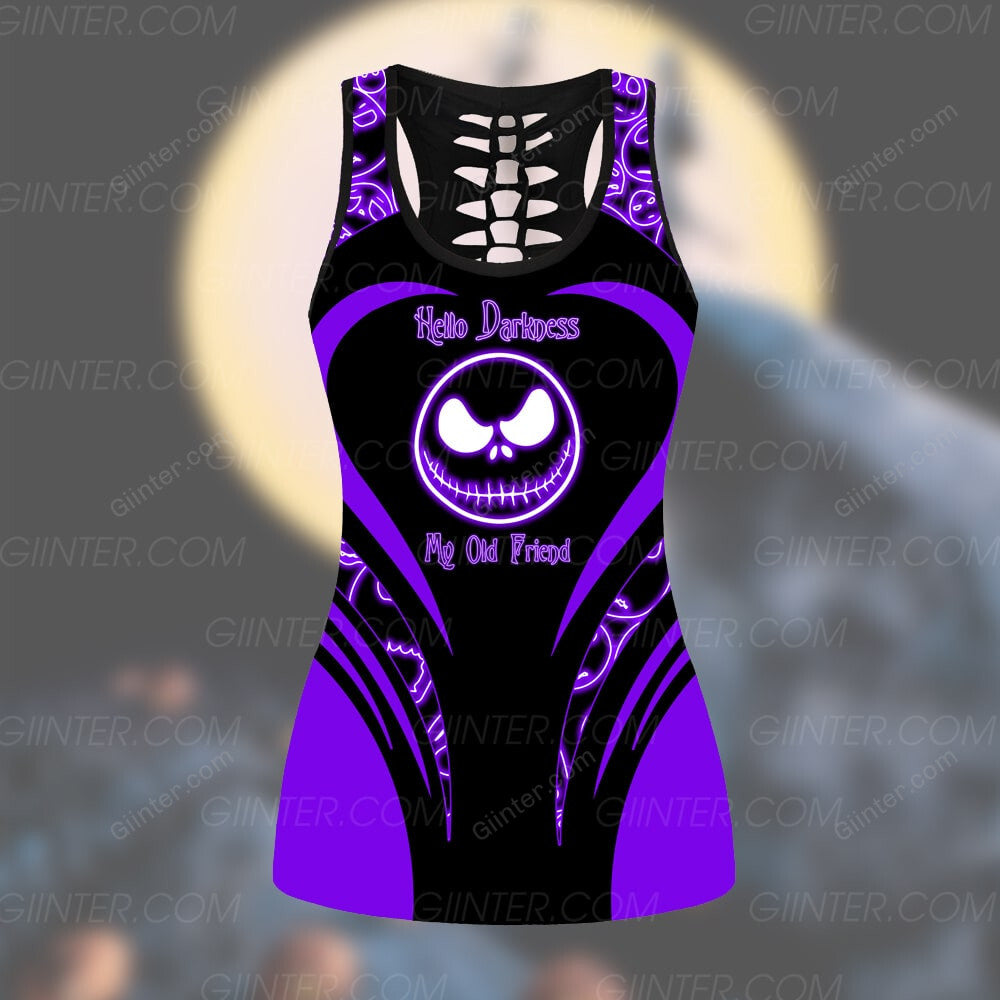 Purple JS Faces Women Tank Top & Legging GINNBC95439