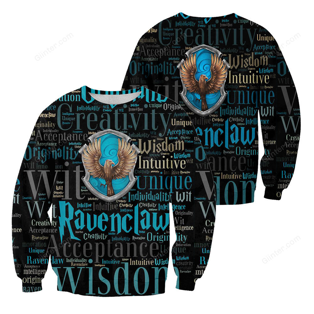 Ravenclaw 3D All Over Printed Shirts For Men and Women 03
