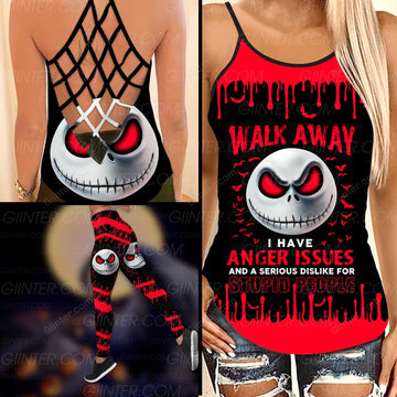 Red JS Walk Away Criss-Cross Tank Top & Leggings Set GINNBC98483