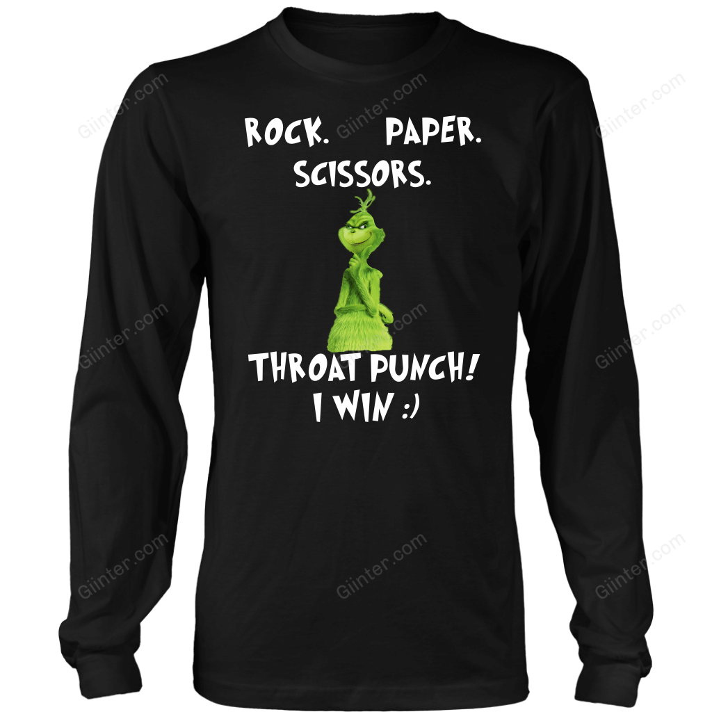ROCK. PAPER. SCISSORS. THROAT PUNCH. I WIN T-SHIRT
