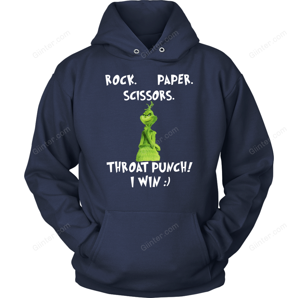 ROCK. PAPER. SCISSORS. THROAT PUNCH. I WIN T-SHIRT