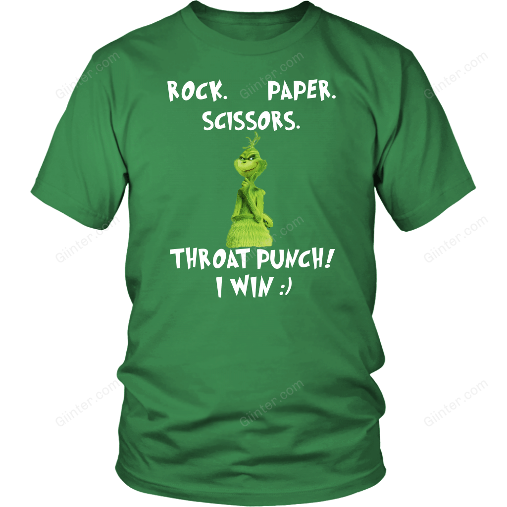 ROCK. PAPER. SCISSORS. THROAT PUNCH. I WIN T-SHIRT