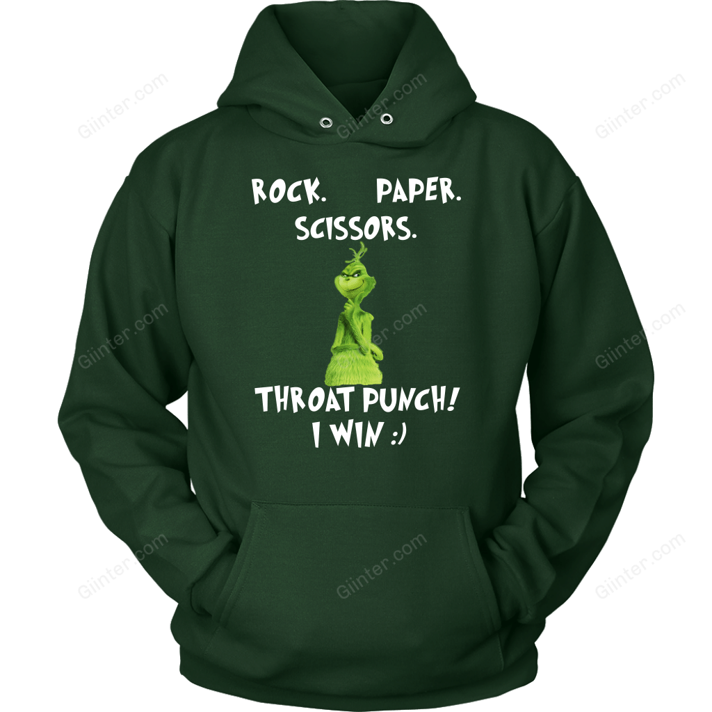 ROCK. PAPER. SCISSORS. THROAT PUNCH. I WIN T-SHIRT