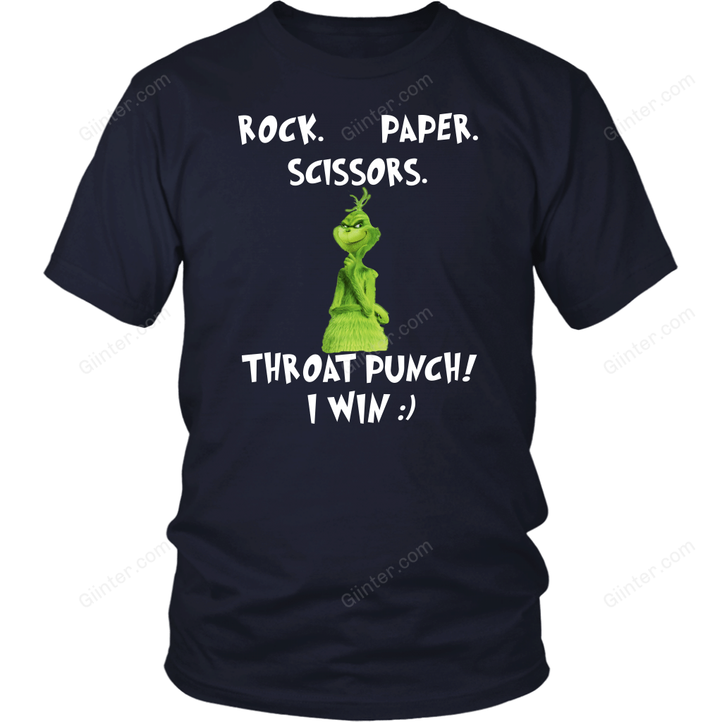 ROCK. PAPER. SCISSORS. THROAT PUNCH. I WIN T-SHIRT