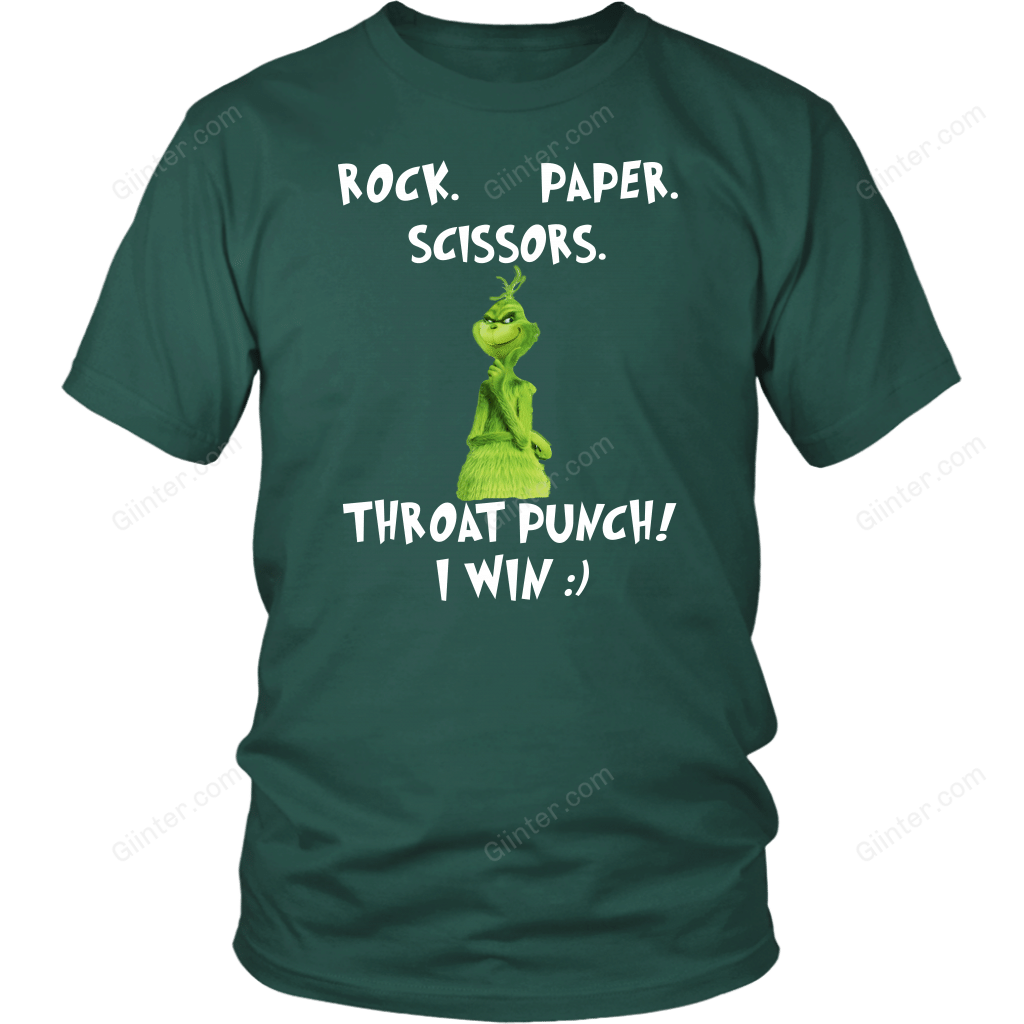 ROCK. PAPER. SCISSORS. THROAT PUNCH. I WIN T-SHIRT