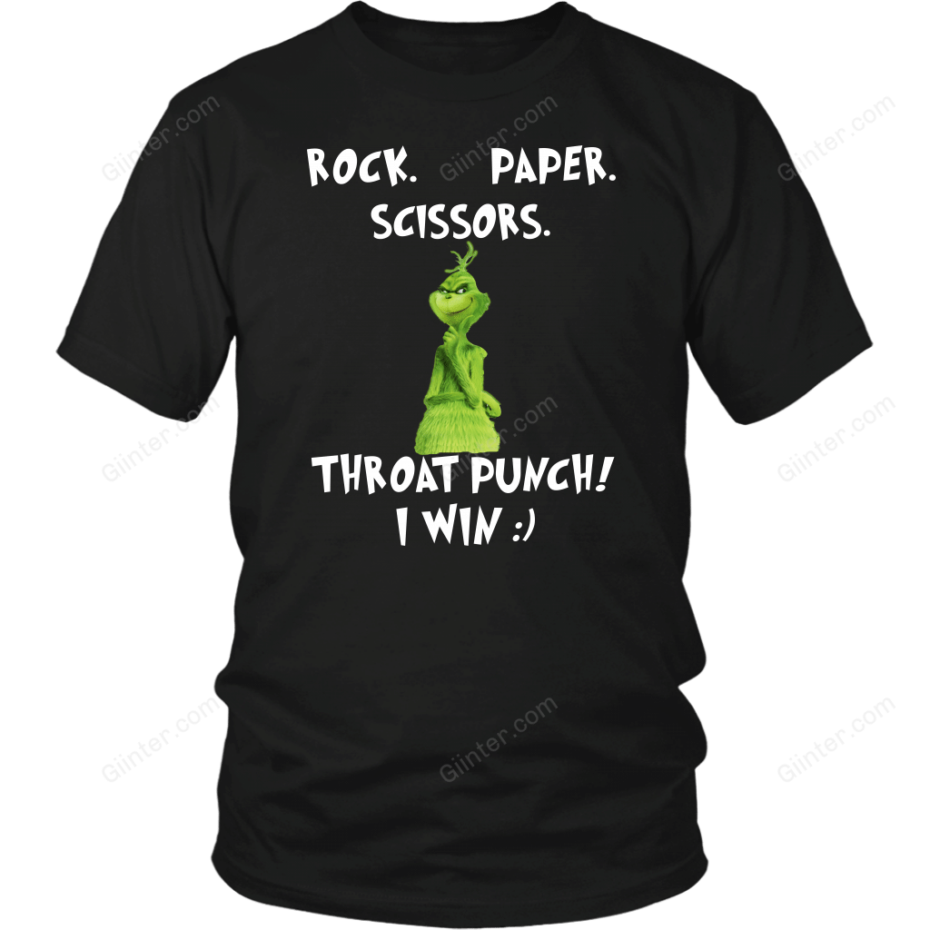 ROCK. PAPER. SCISSORS. THROAT PUNCH. I WIN T-SHIRT