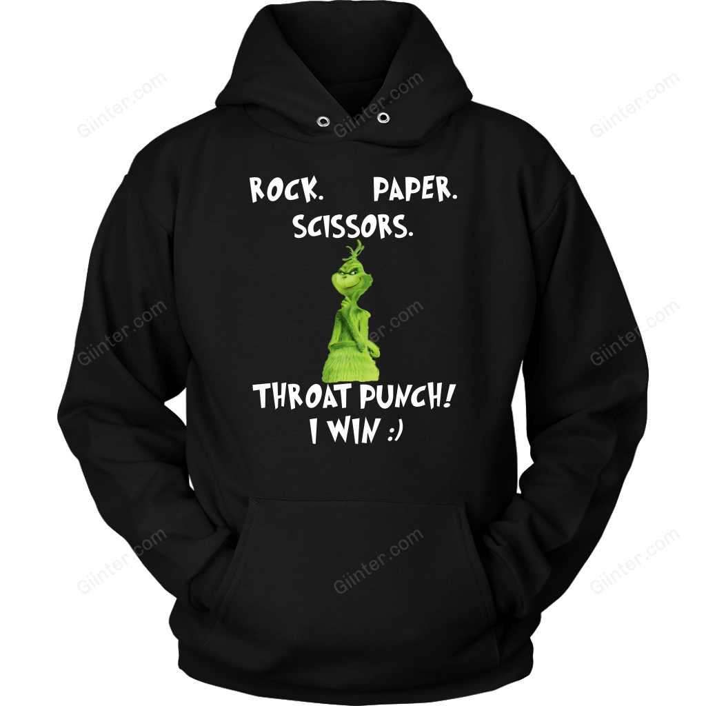ROCK. PAPER. SCISSORS. THROAT PUNCH. I WIN T-SHIRT