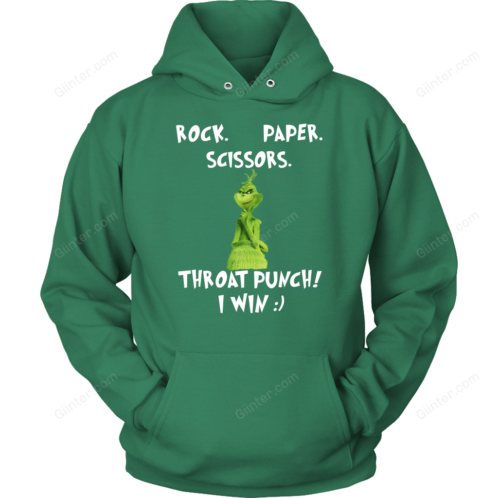ROCK. PAPER. SCISSORS. THROAT PUNCH. I WIN T-SHIRT
