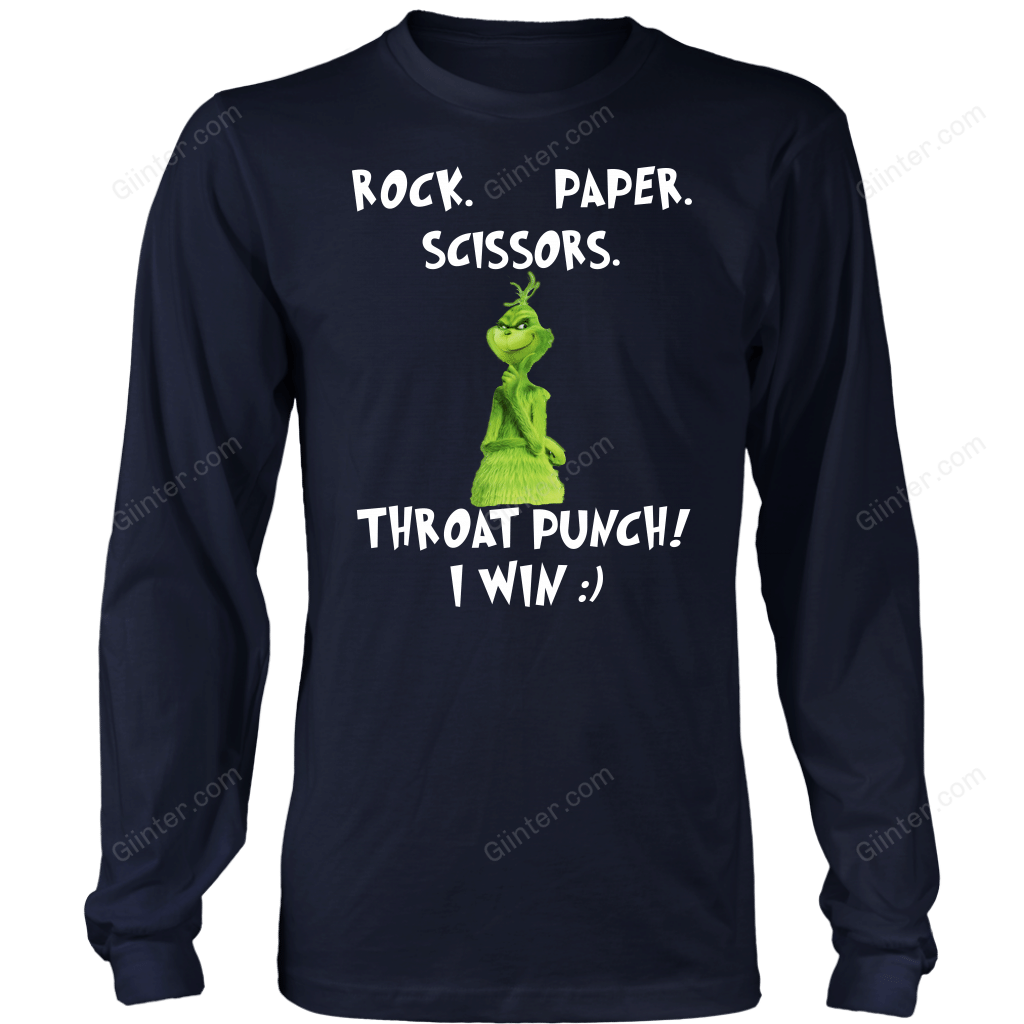 ROCK. PAPER. SCISSORS. THROAT PUNCH. I WIN T-SHIRT