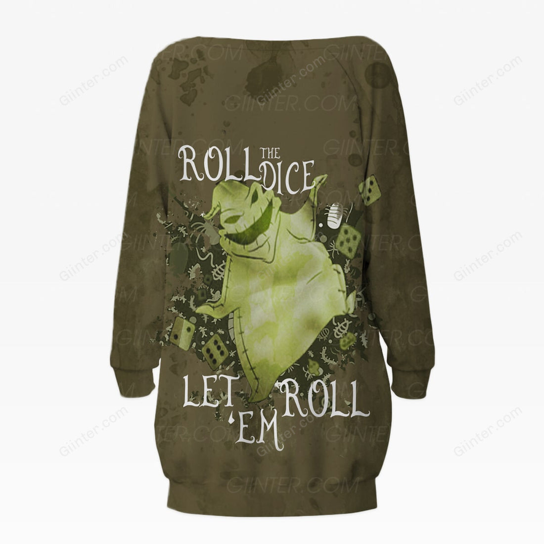 Roll The Dice Oogie Boogie Women's Lace-Up Long Sweatshirt GINNBC00307