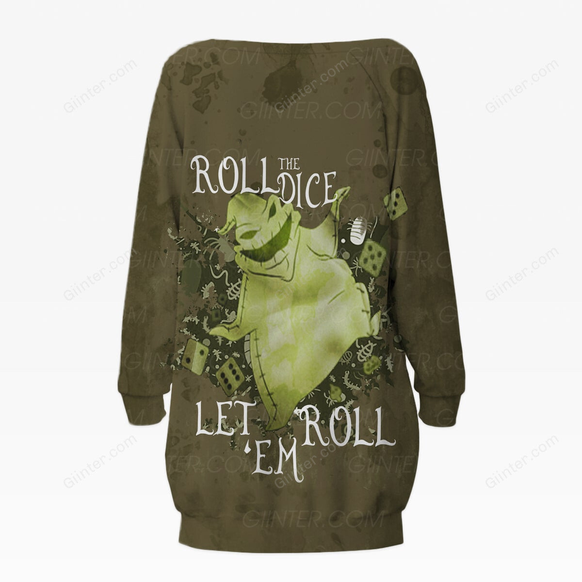 Roll The Dice Oogie Boogie Women's Lace-Up Long Sweatshirt GINNBC00307