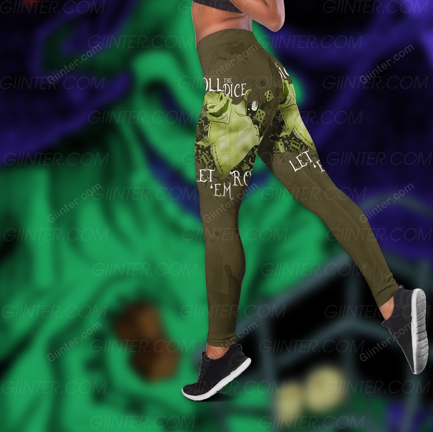 Roll The Dice Oogie Boogie Criss-Cross Tank Top & Leggings Set GINNBC00307
