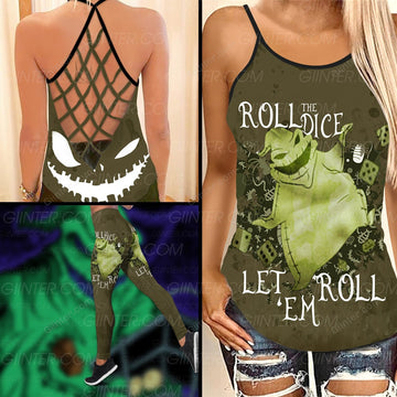 Roll The Dice Oogie Boogie Criss-Cross Tank Top & Leggings Set GINNBC00307