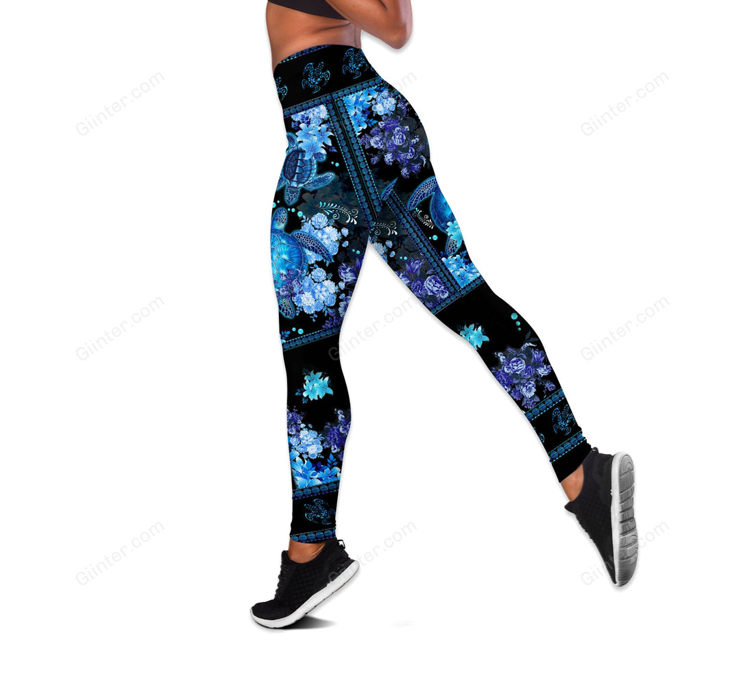 Sea Turtle One Off Shoulder Long Sleeve Shirt & Legging 31