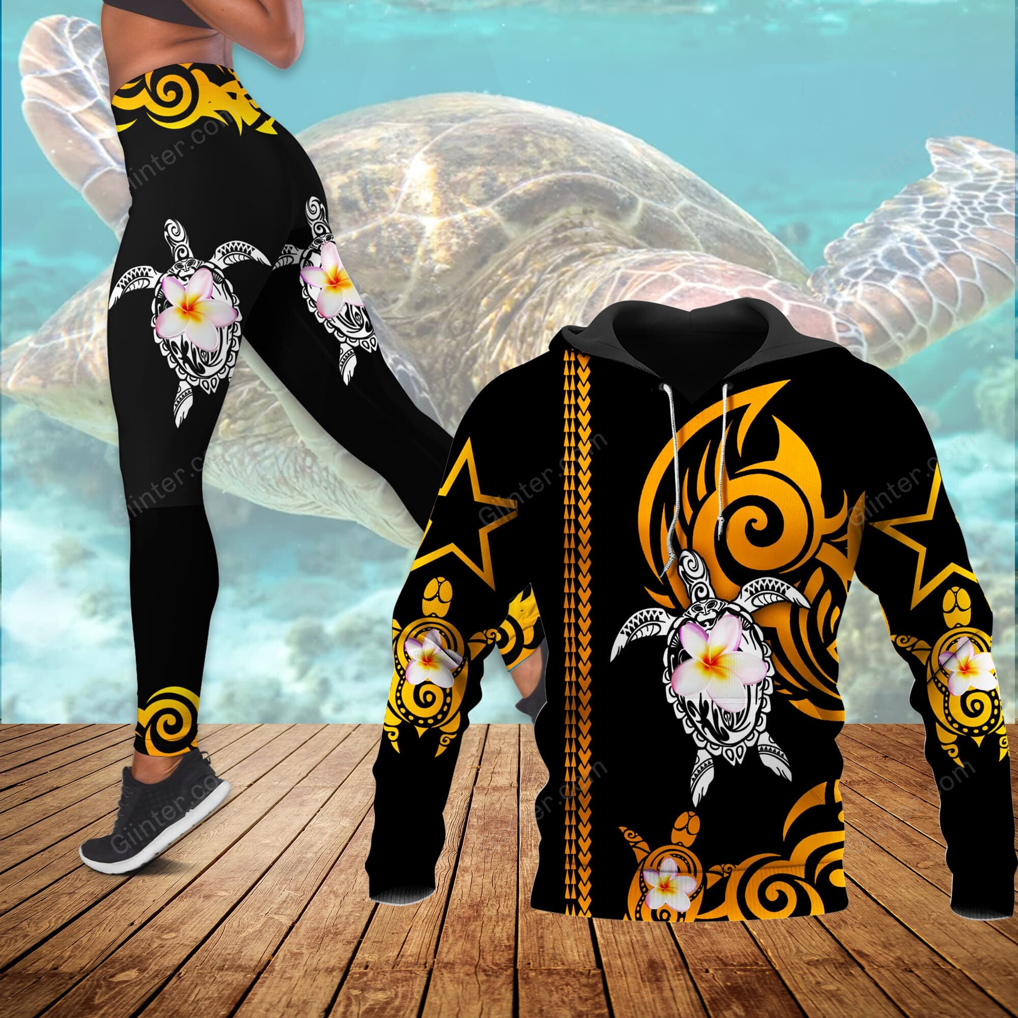 Sea Turtle Combo Hoodie & Legging 80