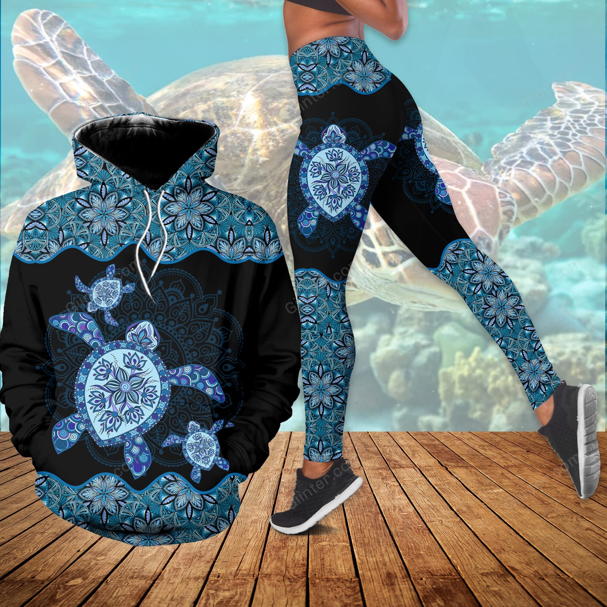 Sea Turtle Combo Hoodie & Legging 90