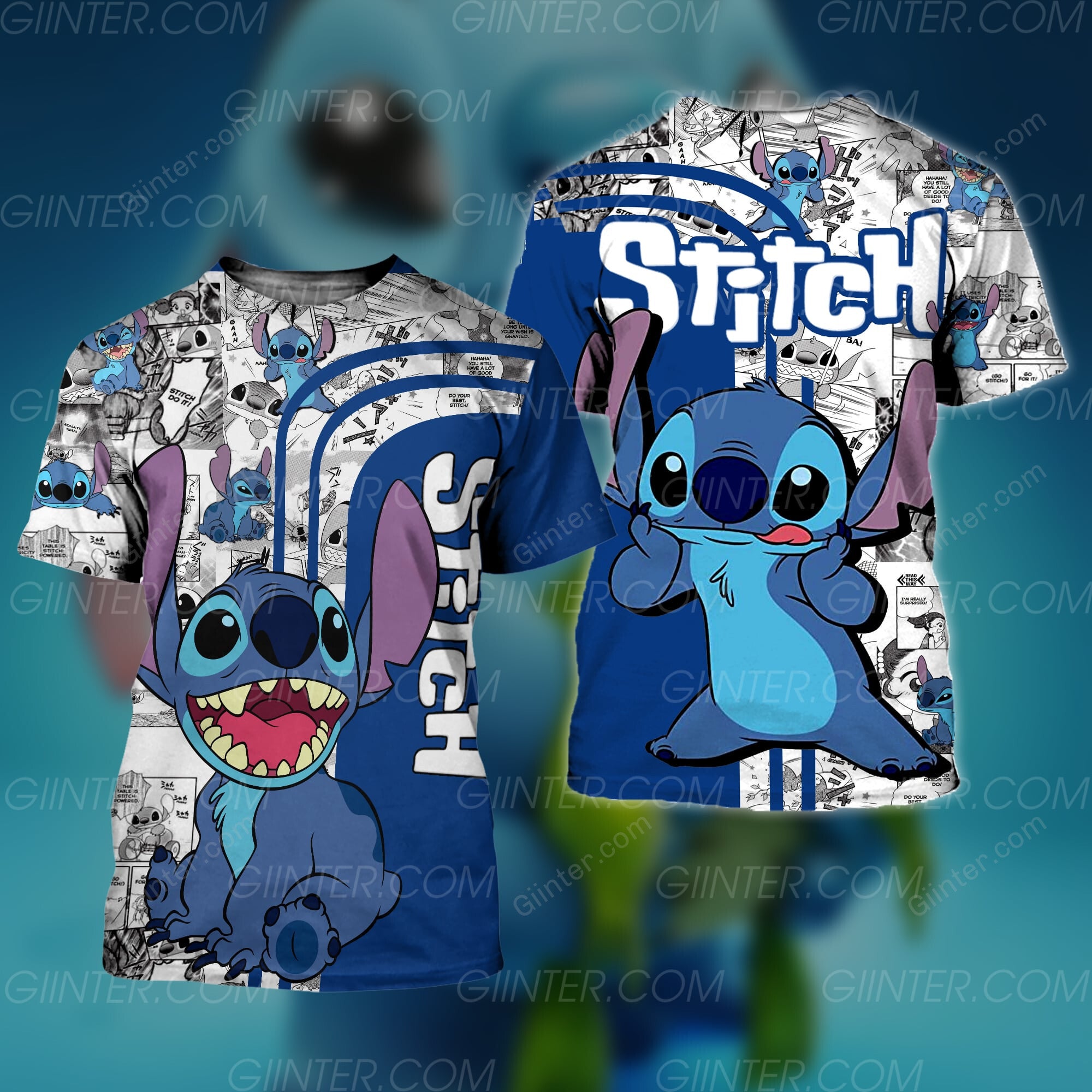 Stitch 3D All Over Printed Shirts For Men And Women GINLIST58301