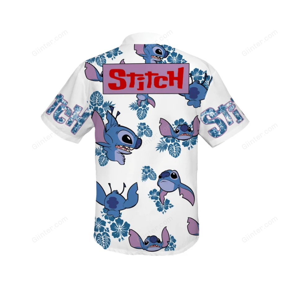 Stitch Hawaiian Shirt & Beach Shorts Set GINLIST83692