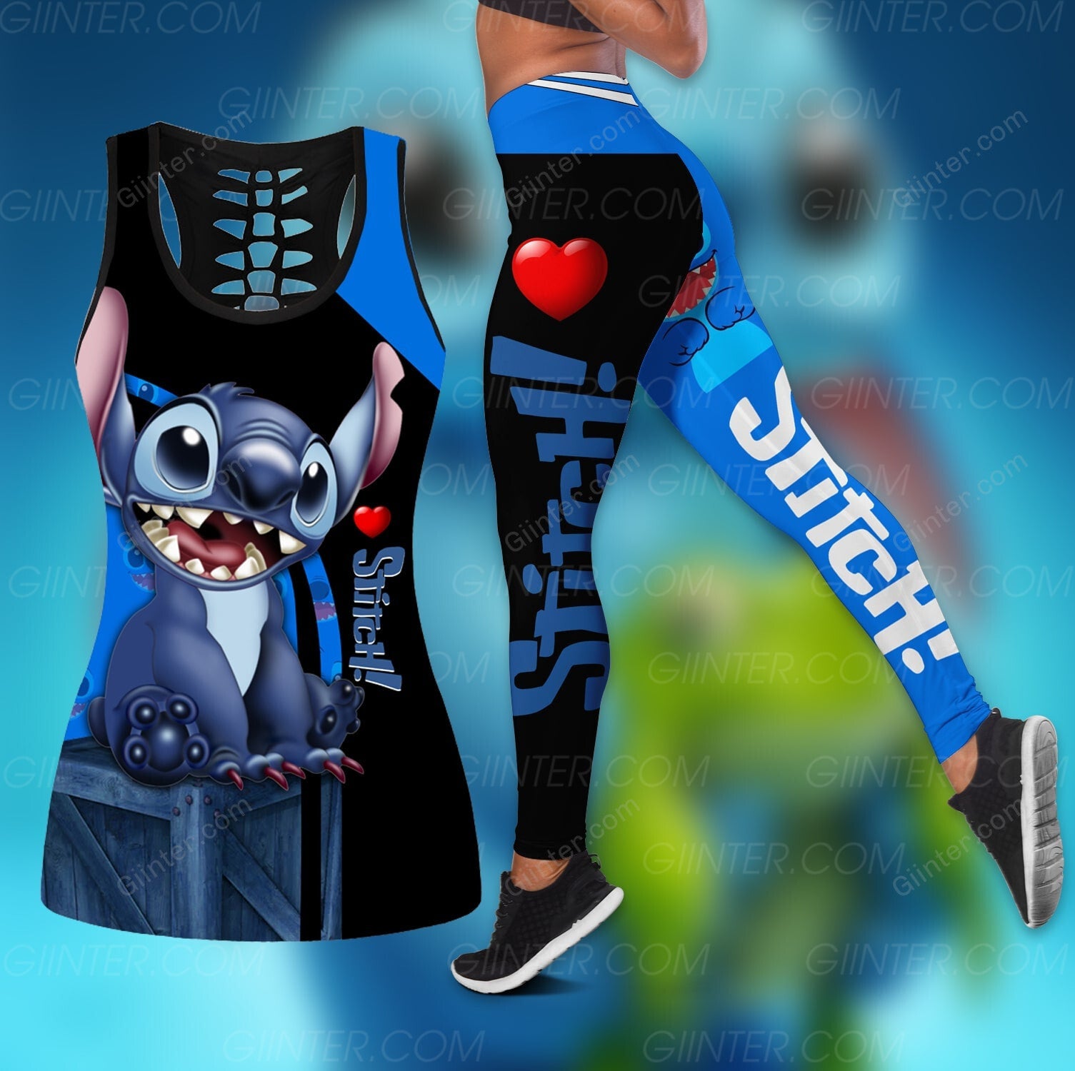 Stitch Women Tank Top & Leggings GINLIST81349