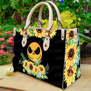 Sunflower Jack Skellington Black Color Leather Bag GINNBC89147