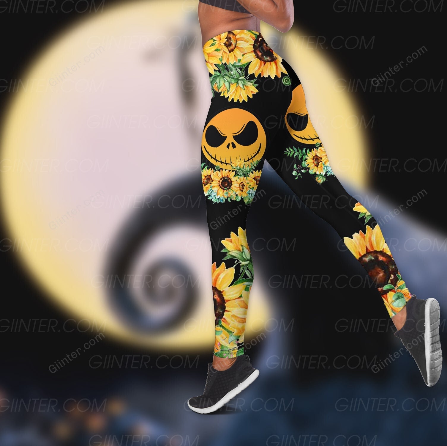 Sunflower JS Black Color Women Tank Top & Legging GINNBC89147